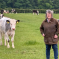 Fiona Bruce with farm animals